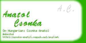 anatol csonka business card